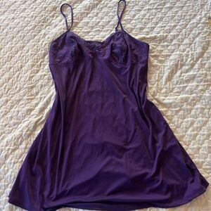 Jennifer Lopez Intimates Purple Babydoll Slip Lingerie Dress Size XXL